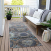 Piper Looms Chantille Panels ACN1944 Teal Machine Washable Area Rug Runner Outdoor Lifestyle Image Feature