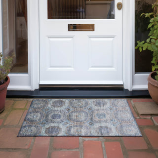 Piper Looms Chantille Panels ACN1944 Teal Machine Washable Area Rug Scatter Outdoor Lifestyle Image Feature