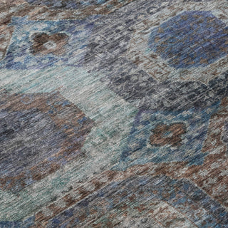Piper Looms Chantille Panels ACN1944 Teal Machine Washable Area Rug Swatch Image