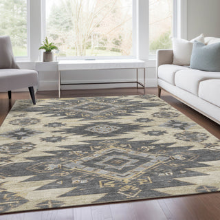 Piper Looms Chantille Tribal ACN1945 Beige Machine Washable Area Rug Lifestyle Image Feature