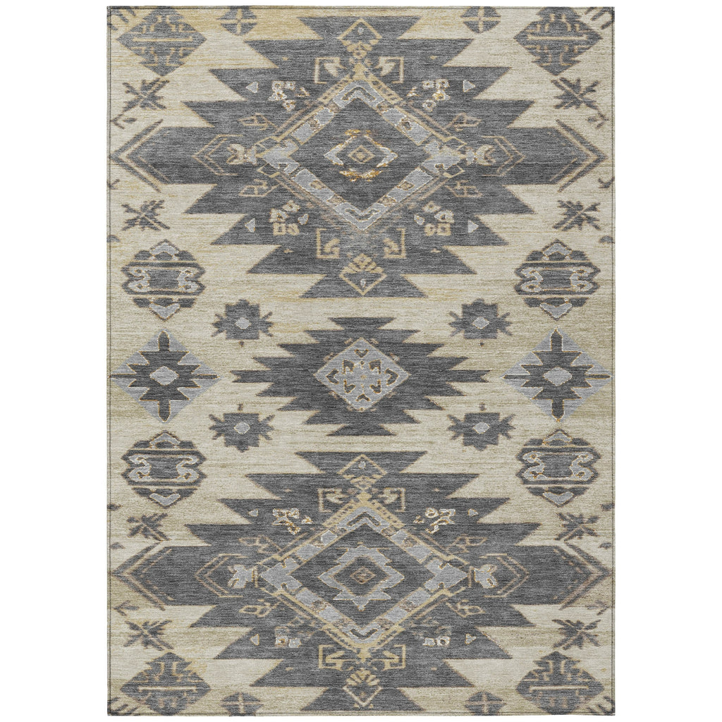 Piper Looms Chantille Tribal ACN1945 Beige Machine Washable Area Rug main image