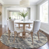 Piper Looms Chantille Tribal ACN1945 Beige Machine Washable Area Rug Round Lifestyle Image Feature