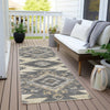 Piper Looms Chantille Tribal ACN1945 Beige Machine Washable Area Rug Runner Outdoor Lifestyle Image Feature
