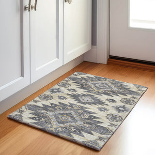 Piper Looms Chantille Tribal ACN1945 Beige Machine Washable Area Rug Scatter Lifestyle Image Feature
