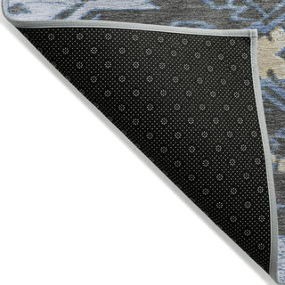 Piper Looms Chantille Tribal ACN1945 Blue Machine Washable Area Rug Backing Image