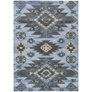 Piper Looms Chantille Tribal ACN1945 Blue Machine Washable Area Rug main image
