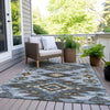 Piper Looms Chantille Tribal ACN1945 Blue Machine Washable Area Rug Outdoor Lifestyle Image Feature