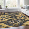 Piper Looms Chantille Tribal ACN1945 Gold Machine Washable Area Rug Lifestyle Image Feature