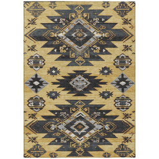Piper Looms Chantille Tribal ACN1945 Gold Machine Washable Area Rug main image