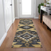 Piper Looms Chantille Tribal ACN1945 Gold Machine Washable Area Rug Runner Lifestyle Image Feature