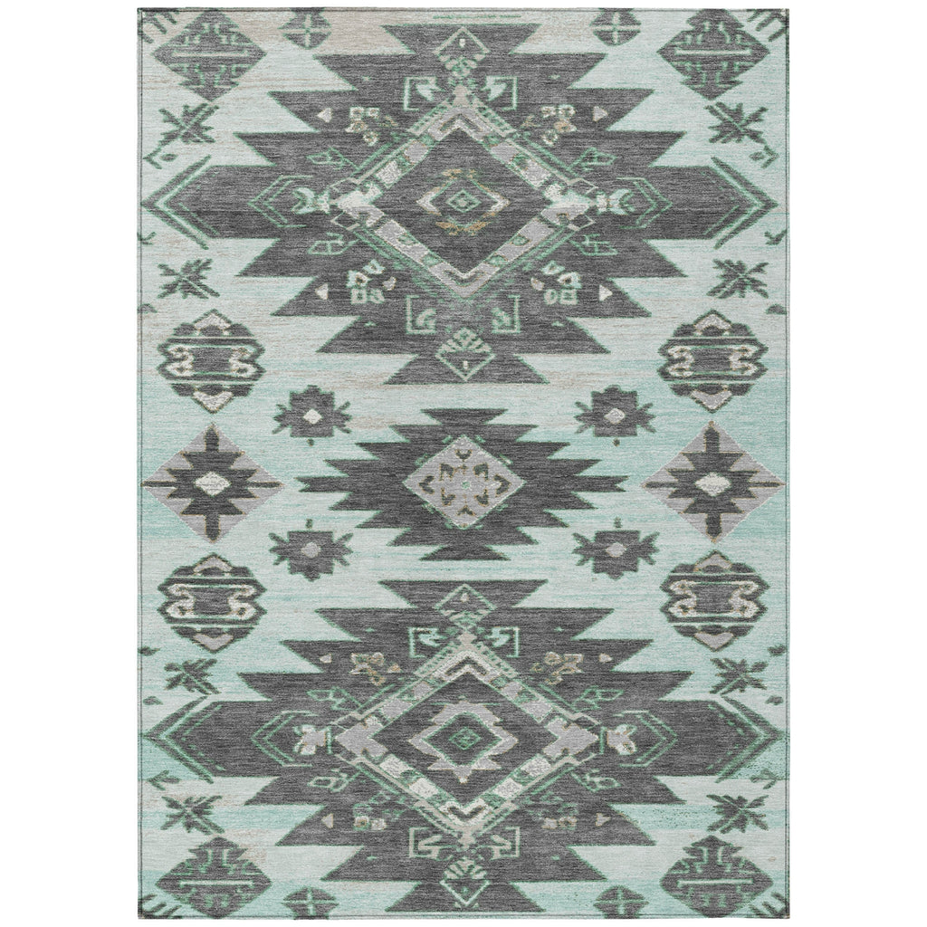 Piper Looms Chantille Tribal ACN1945 Mint Machine Washable Area Rug main image