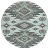 Piper Looms Chantille Tribal ACN1945 Mint Machine Washable Area Rug Round Main Image