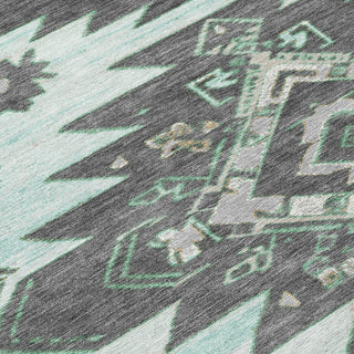 Piper Looms Chantille Tribal ACN1945 Mint Machine Washable Area Rug Swatch Image