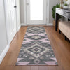 Piper Looms Chantille Tribal ACN1945 Pink Machine Washable Area Rug Runner Lifestyle Image Feature