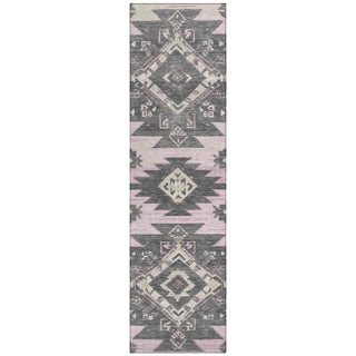 Piper Looms Chantille Tribal ACN1945 Pink Machine Washable Area Rug Runner Main Image