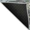 Piper Looms Chantille Tribal ACN1945 Teal Machine Washable Area Rug Backing Image
