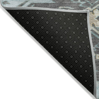Piper Looms Chantille Tribal ACN1945 Teal Machine Washable Area Rug Backing Image