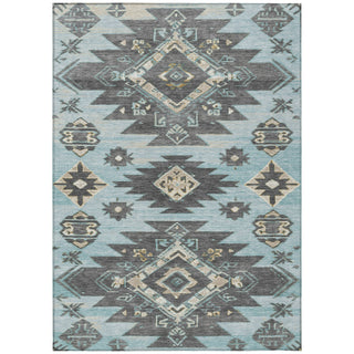 Piper Looms Chantille Tribal ACN1945 Teal Machine Washable Area Rug main image