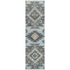 Piper Looms Chantille Tribal ACN1945 Teal Machine Washable Area Rug Runner Main Image