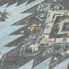 Piper Looms Chantille Tribal ACN1945 Teal Machine Washable Area Rug Swatch Image