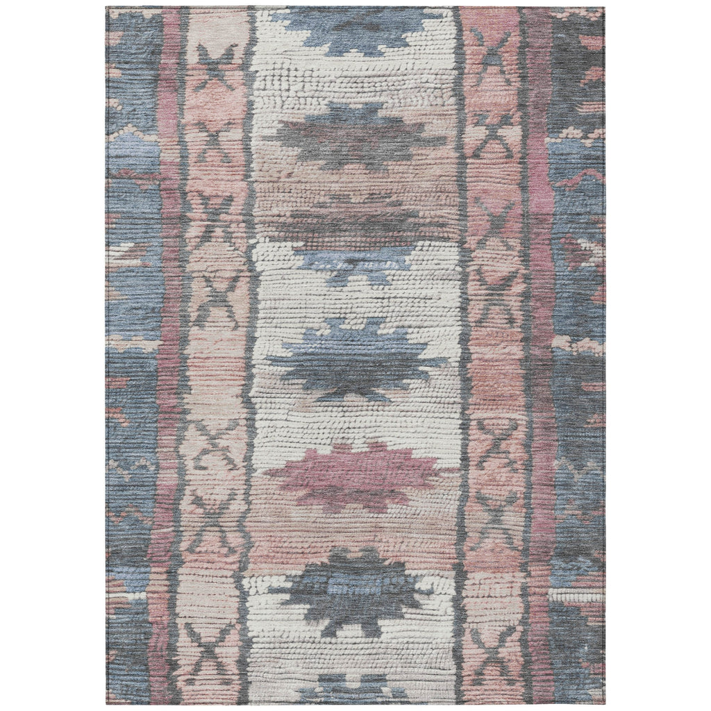 Piper Looms Chantille Tribal ACN1946 Denim Machine Washable Area Rug main image