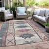 Piper Looms Chantille Tribal ACN1946 Denim Machine Washable Area Rug Outdoor Lifestyle Image Feature