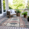 Piper Looms Chantille Tribal ACN1946 Denim Machine Washable Area Rug Outdoor Lifestyle Image Feature