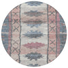 Piper Looms Chantille Tribal ACN1946 Denim Machine Washable Area Rug Round Main Image