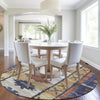 Piper Looms Chantille Tribal ACN1946 Gold Machine Washable Area Rug Round Lifestyle Image Feature