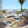 Piper Looms Chantille Tribal ACN1946 Gold Machine Washable Area Rug Round Outdoor Lifestyle Image Feature