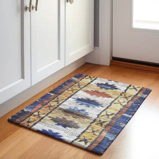 Piper Looms Chantille Tribal ACN1946 Gold Machine Washable Area Rug Scatter Lifestyle Image Feature