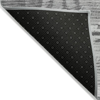 Piper Looms Chantille Tribal ACN1946 Gray Machine Washable Area Rug Backing Image