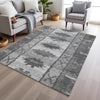 Piper Looms Chantille Tribal ACN1946 Gray Machine Washable Area Rug Lifestyle Image Feature
