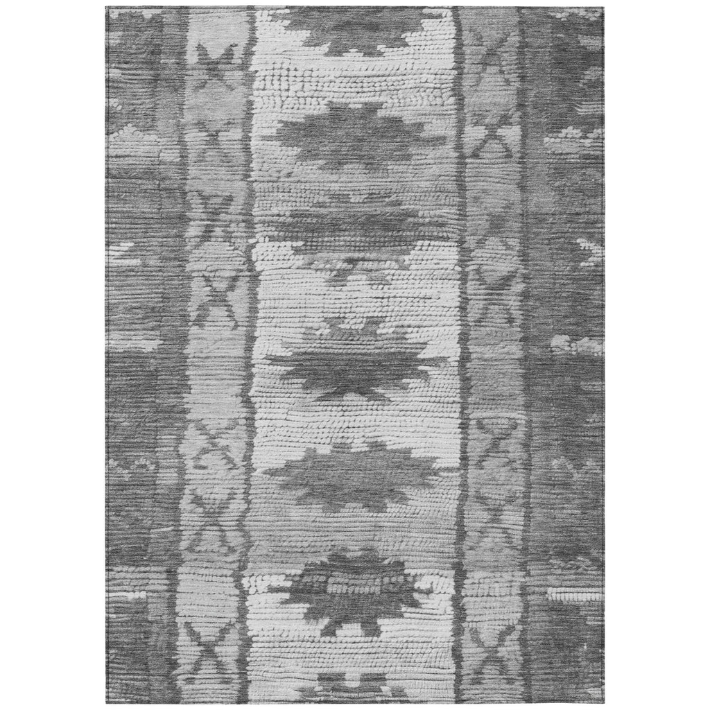 Piper Looms Chantille Tribal ACN1946 Gray Machine Washable Area Rug main image