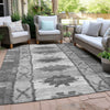 Piper Looms Chantille Tribal ACN1946 Gray Machine Washable Area Rug Outdoor Lifestyle Image Feature