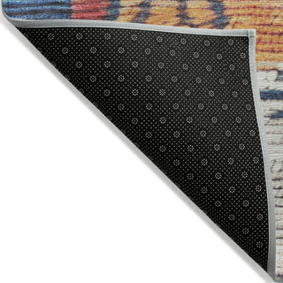 Piper Looms Chantille Tribal ACN1946 Navy Machine Washable Area Rug Backing Image