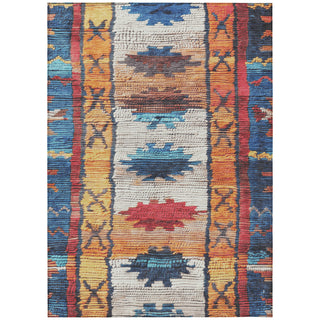 Piper Looms Chantille Tribal ACN1946 Navy Machine Washable Area Rug main image