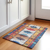 Piper Looms Chantille Tribal ACN1946 Navy Machine Washable Area Rug Scatter Lifestyle Image Feature