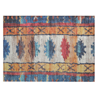 Piper Looms Chantille Tribal ACN1946 Navy Machine Washable Area Rug Scatter Main Image