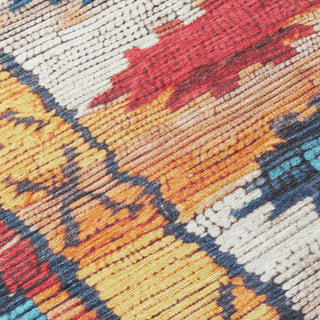 Piper Looms Chantille Tribal ACN1946 Navy Machine Washable Area Rug Swatch Image