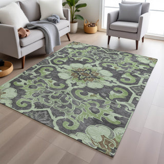 Piper Looms Chantille Global ACN1947 Aloe Machine Washable Area Rug Lifestyle Image Feature