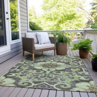 Piper Looms Chantille Global ACN1947 Aloe Machine Washable Area Rug Outdoor Lifestyle Image Feature