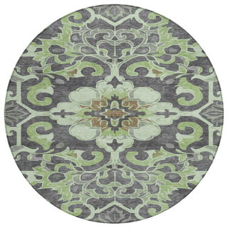 Piper Looms Chantille Global ACN1947 Aloe Machine Washable Area Rug Round Main Image