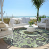 Piper Looms Chantille Global ACN1947 Aloe Machine Washable Area Rug Round Outdoor Lifestyle Image Feature
