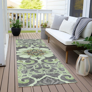 Piper Looms Chantille Global ACN1947 Aloe Machine Washable Area Rug Runner Outdoor Lifestyle Image Feature