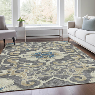 Piper Looms Chantille Global ACN1947 Beige Machine Washable Area Rug Lifestyle Image Feature