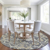 Piper Looms Chantille Global ACN1947 Beige Machine Washable Area Rug Round Lifestyle Image Feature