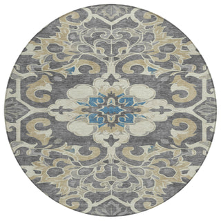 Piper Looms Chantille Global ACN1947 Beige Machine Washable Area Rug Round Main Image