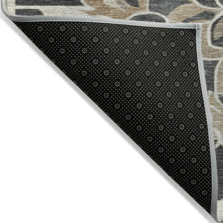 Piper Looms Chantille Global ACN1947 Charcoal Machine Washable Area Rug Backing Image