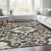 Piper Looms Chantille Global ACN1947 Charcoal Machine Washable Area Rug Lifestyle Image Feature